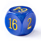 5pcs Set 30MM Backgammon Pearl Dice Set - 30MM (1 3/16'') Large Backgammon Doubling Cube Plus 4pcs 16MM Dice (Blue/White Marblei
