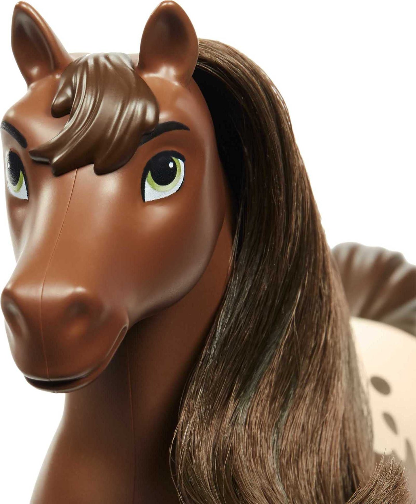 Mattel Spirit Untamed Chestnut Pinto Horse, 8-Inch with Moving Head, Perfect Gift for Horse Fans Ages 3 and Up