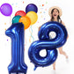 40Inch 16 Balloon Numbers Navy Blue Number 16 Balloons Self-Sealing For Birthday Party Decorations And Supplies Anniversary Part