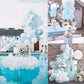 Moukiween 130Pcs Pastel Blue Balloons Garland Arch Kit, Different Sizes 18 12 10 5 Inch Latex Balloons For Baby Shower Wedding Birthday Party Decorations