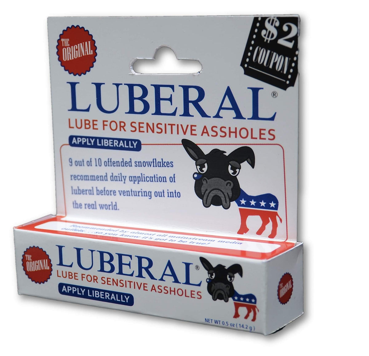 Luberal The Original Lube For Sensitive Assholespolitical Gift, Gag Gift For Republicans And Liberals That Can Take A Joke