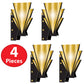 Beistle 20s Wall Scones 4 Piece Awards Night Decorations, 15, Black/Gold