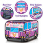 Artcreativity Ice Cream Truck Tent With Carry Bag, Pop Up Indoor - Outdoor Tent For Kids, Indoor Playhouse With 2 Openings, Flat-Folding Play Tent For Toddlers, Compact Storage 43.5 X 28 X 26.5 Inches