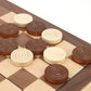 QuadPro Wooden Checkers - 24 Premium Wood Pieces, 1.26" Diameter, Brown & Burlywood, Ideal for Backgammon Replacement, Model W0032