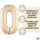 Katchon, Gaint Caramel 0 Balloon Number - 40 Inch | Retro Apricot Number Balloons | Zero Balloon For Neutral Party Decorations | Matt Tan 0 Ballon Decor | Balloon 0 Number For Blush Party Decorations