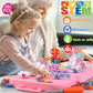 Aquaarcc Girls Unicorn Drill Toys Age 4-8, Girls Stem Toy 351Pc Electric Drill With Toolbox, Grils Tool Set Creative Toys 3D Eng