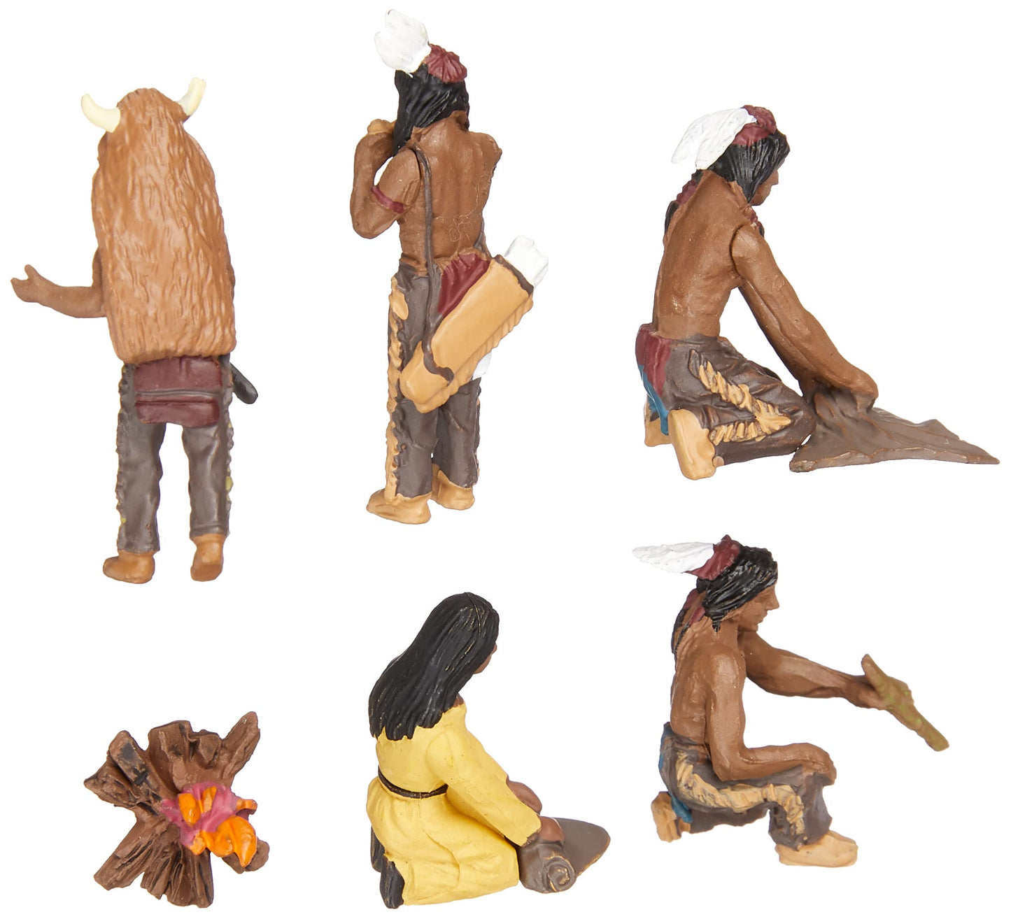 Woodland Scenics SP4443 1.5-Inch Scene Setters Figurine  Native Americans  5/Pack