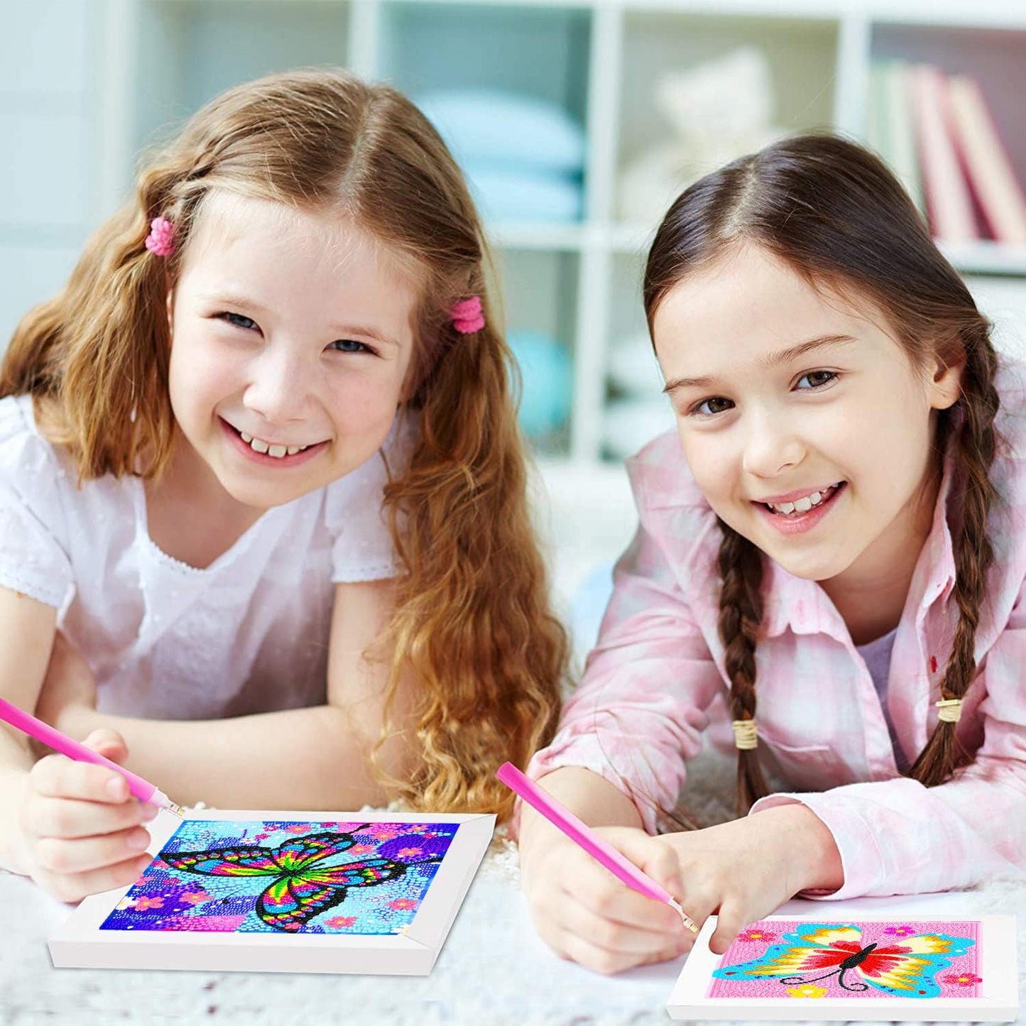 igoodom 4 PCS Diamond Art Kits for Kids, Butterfly Small Diamond Painting Kit, Small Diamond Art Kits for Kids Ages 4-8-12, DIY