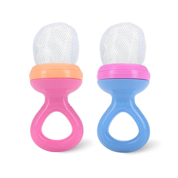 Nuby Nibbler Mesh First Soft Foods Feeder, 2Pk, Pink & Purple