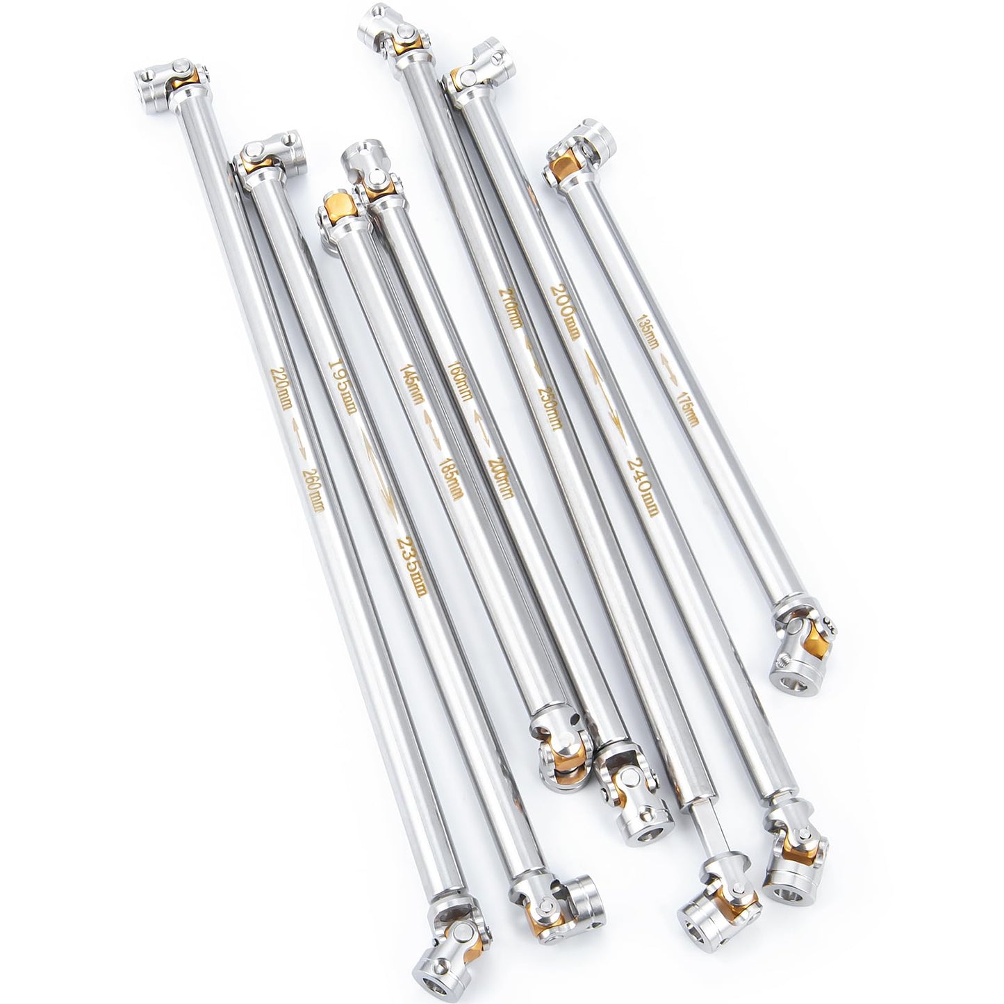 RC-Hub 1Pcs RC Driveshafts Metal Drive Shaft 45-50/47-57/55-67/60-80mm for 1:14 Tamiya Trailer Tractor Truck RC Crawler Car (195