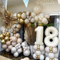 40 Inch Cream Number 8 Balloon, Beige Large 8Th Birthday Balloons, Digital 8 Cream White Giant 8 Foil Balloon Helium For Boys Gi