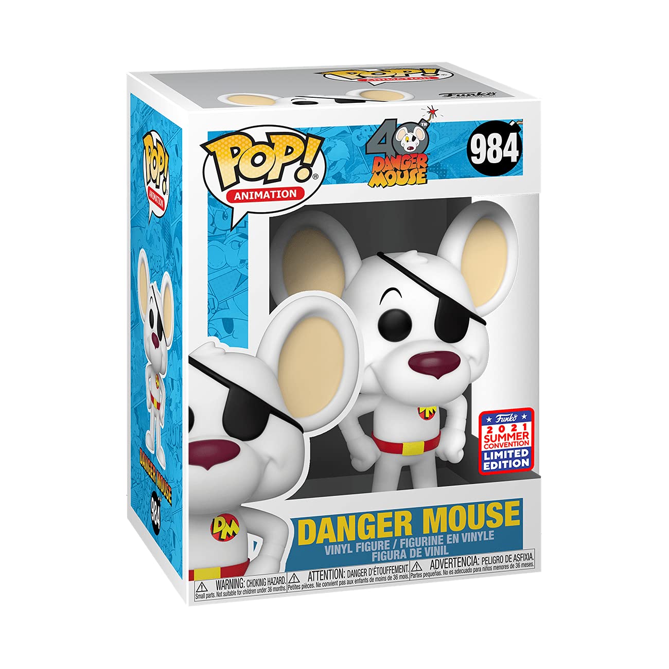 Funko Pop Animation Danger Mouse Vinyl Figure - FunKon 2021 Exclusive - Brown