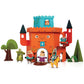 Playper Buildable Castle Playset - 3-in-1 Puzzle Craft for Kids 3+, Multicolor Playset for Educational STEM Learning and Pretend Play