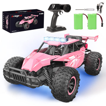 kolegend Remote Control Car for Girls 50+min Monster Trucks 20km/h 1:16 Scale 13 Inch All Terrains RC Truck with Flashing Chassi