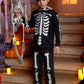 Besserbay Halloween Kid Skeleton Bone Hooded Sweatshirts Skull Pullover Hoodies For Boys With Kangaroo Pocket 8 Years