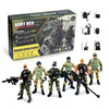 Baimiby Army Men Toy Soldiers  6 Pcs Army Men Action Figure for Boy 4-7  US Army Men and SWAT Team Toy with Military  Accessories for Toddler Boy