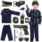 Luucio Police Officer Costume For Kids, Police Costume For Kids With Police Uniform, Halloween Costume For Kids, Dress Up, Role Play Kit For Boys Girls