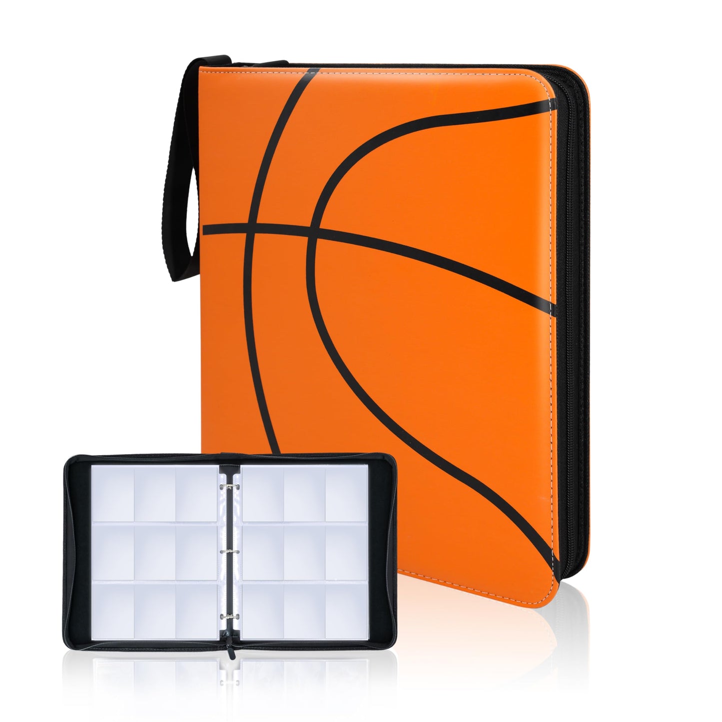 Basketball Card Binder, 9 Pocket Zipper Sports Card Binder, 720 Double Sided Pocket Waterproof Album, Basketball Cards Display H