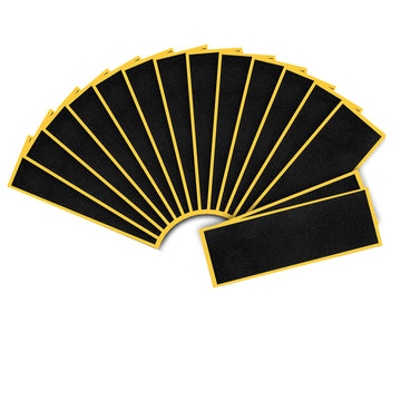 Hasefam 15Pcs Fingerboard Foam Grip Tape, Quality Wooden Board Strong Adhesive Foam Anti Slip Stickers Black Mini Skateboard Gri