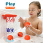 Marppy Bath Toys - Bathtub Basketball Hoop For Toddlers Kids - Mold Free Bath Toys Shower Toys - Suction Cup Basketball Hoop With 4 Soft Balls For Kids, Toddlers - Boys And Girls