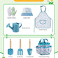 Kids Gardening Set Toys, Quality Garden Tool Kit For Kids And Toddlers, Includes Two Shovels, Garden Hat,Rake, Apron,Gloves, Wat