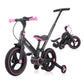 EOOWOY Balance Bike with Push Handle for Kids 1-3 Years, 6 in 1 Foldable Push Bike with Training Wheels & Pedals, Balance Bike f
