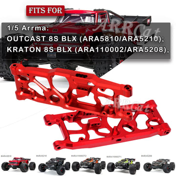 ARRCat Upgrades Part for 1/5 Arrma Outcast 8S BLX/KRATON 8S BLX,2PCS Aluminum Rear Lower Arms Upgrades Parts Hop-up for 1/5 Arrm