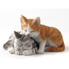 5.13 Inch Sleeping Tabby Kittens Decorative Figurine, Orange and Gray