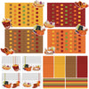 24 Sets Thanksgiving Crafts for Kids DIY Fall Pumpkin Placemat Turkey Maple Leaves Stickers Autumn Ornaments Paper Table Mats fo