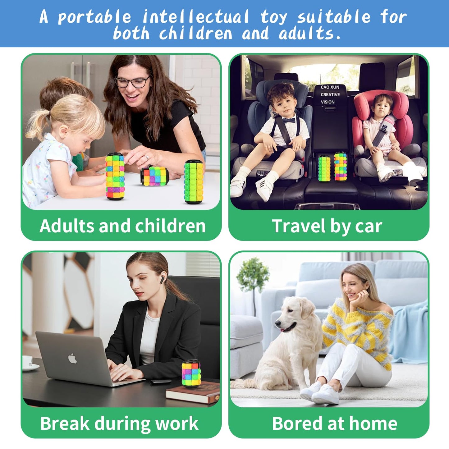 Bananmelonbm Rotate And Slide Puzzle, Finger Spinner Puzzle, Fidget Toys, Decompression Toy, 8 Colors,7 Layers, Educational Sens