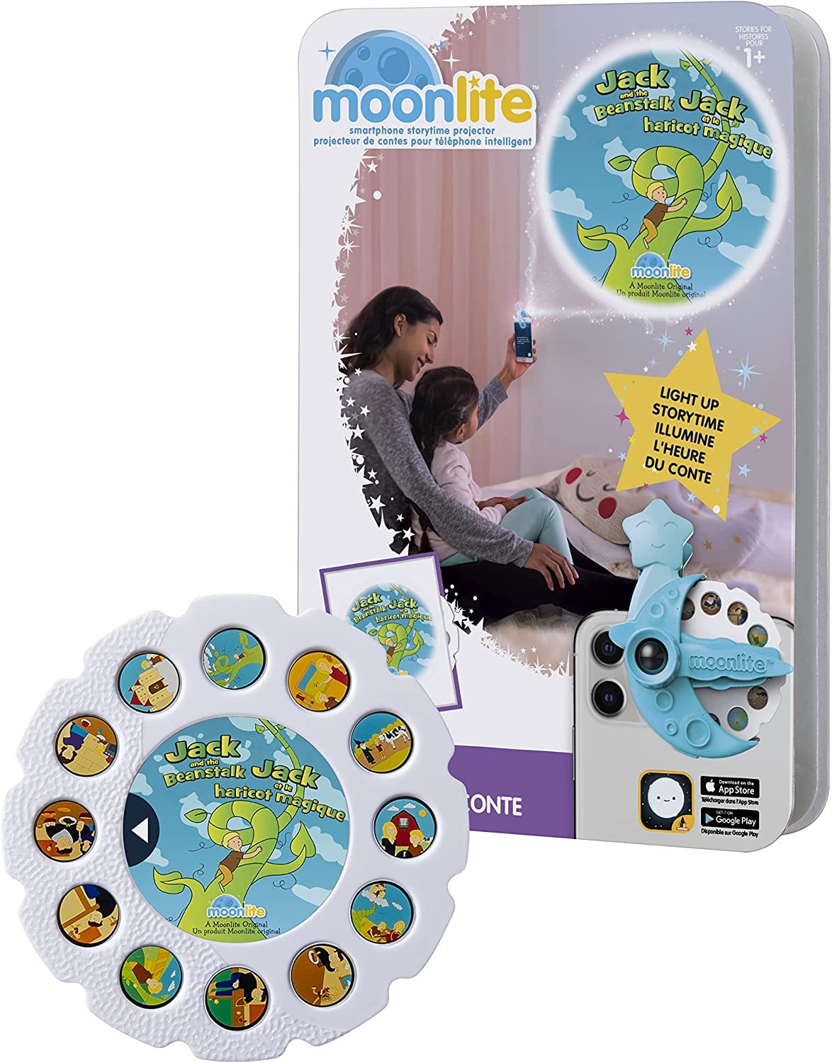 Moonlite Storytime - Jack & The Beanstalk - A Magical Way To Read Together - Projector Sold Separately - Single Disc Pack For Kids & Toddlers - Learning Gifts For Kids Ages 12 Months & Up