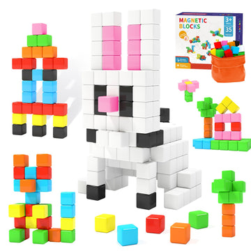 Hiwawind Magnetic Blocks, Toddler Toys For 3 4 5 Year Old Boys Girls, Building Stem Preschool Learning Magnet Sensory Toys For K