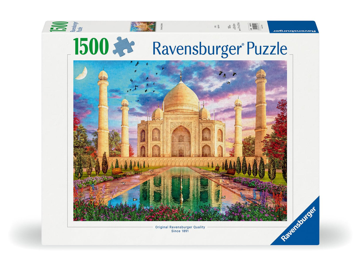 Ravensburger 1500 Piece Taj Mahal Jigsaw Puzzle | Anti-Glare | Unique Pieces | Multicolor | Model 12000741