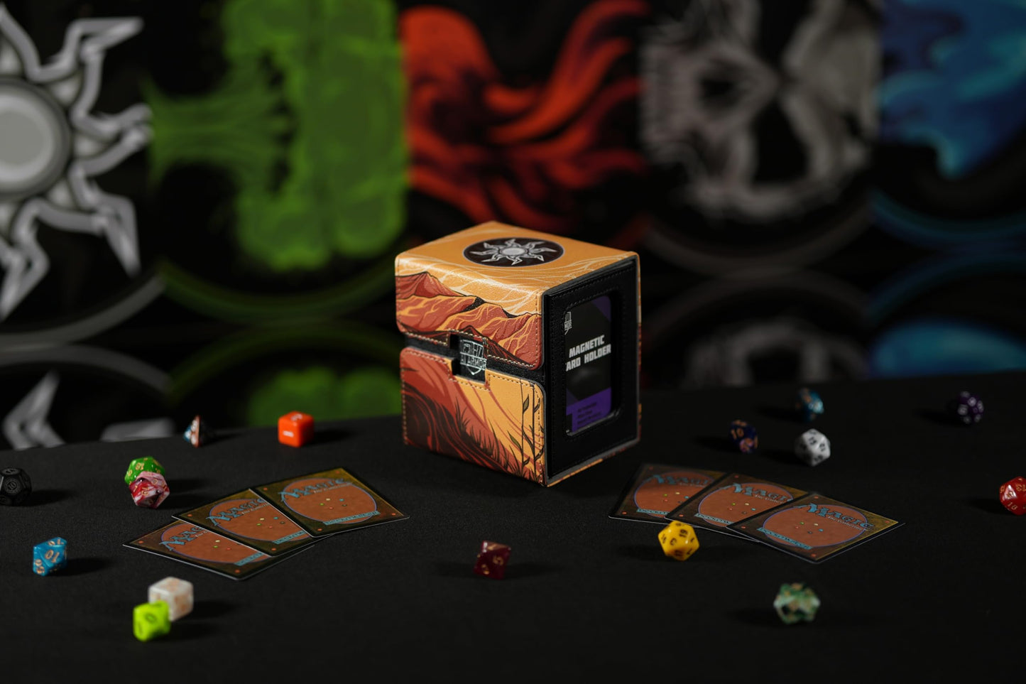 Ai protective covering MTG Commander 100+ Card Custom Art Deck Box With Storage (Plains)