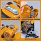 TAKGUD 11.5 Cement Mixer Toy Truck with Sounds & Lights, Friction Powered Construction Vehicle for Kids, Yellow Birthday Gift