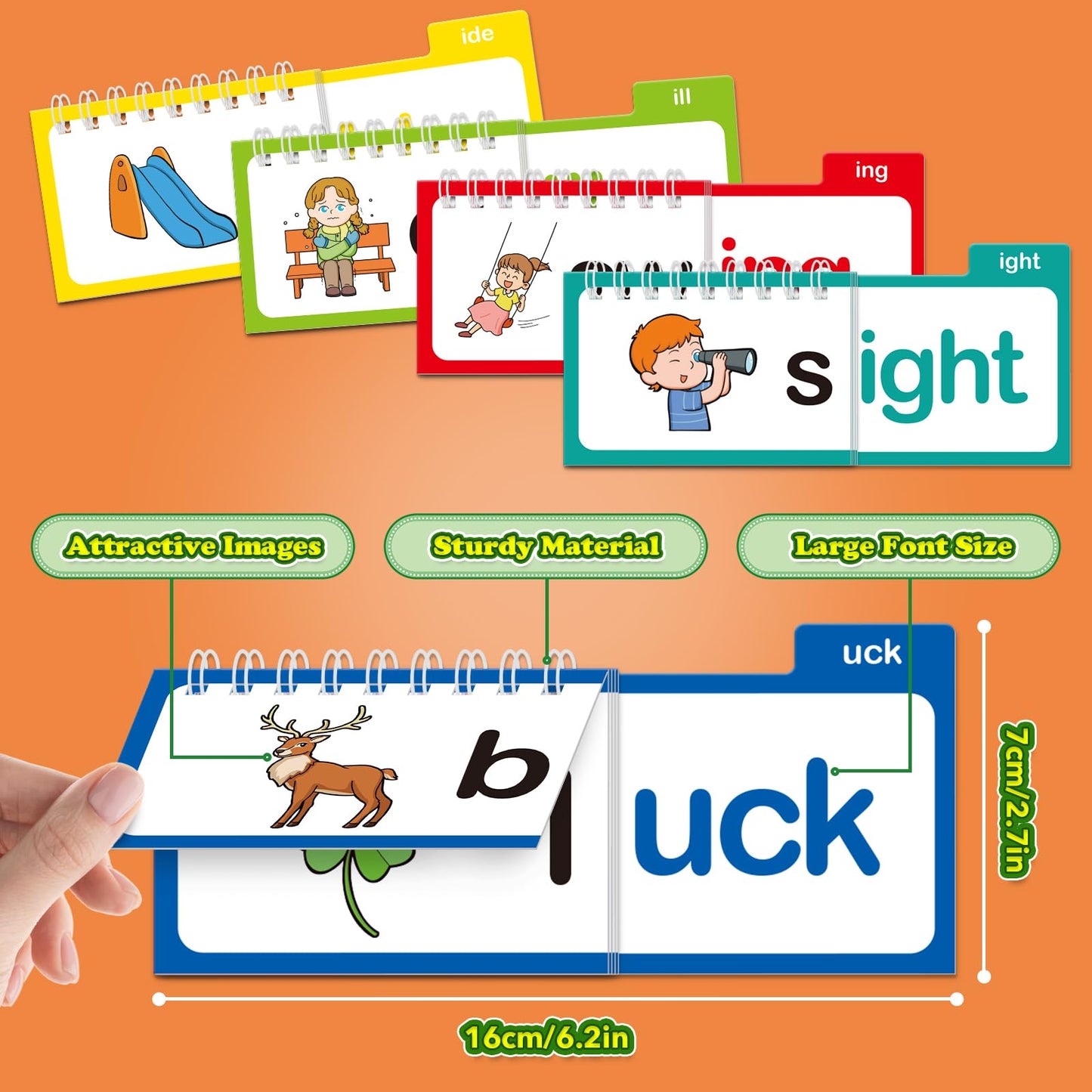 Edulok Word Families, Letter Sounds Flash Cards, ABC Vocabulary Flashcards, Kindergarten Sight Word Flash Cards, Learn to Read P