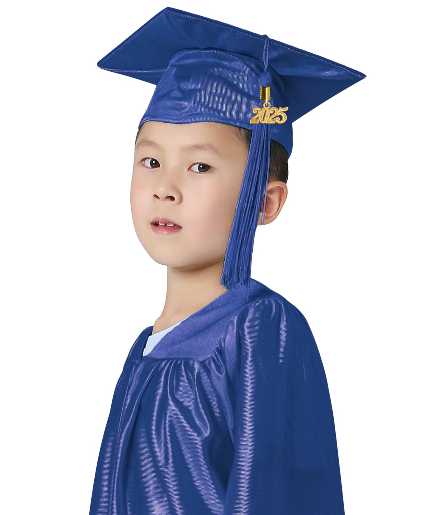 GraduatePro Kindergarten Graduation Cap and Gown Package Class of 2025 for Kids with Stole Certificate as Party Gift Royal 30