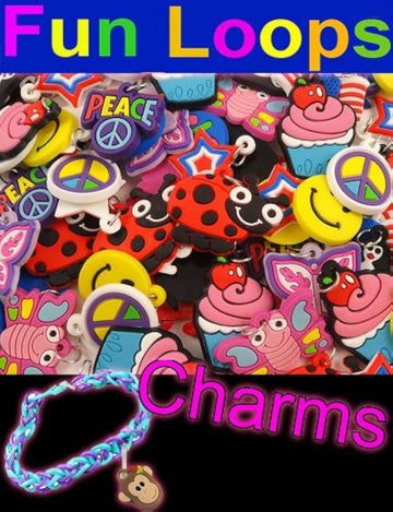 12 Pack of Charms For Rubberband Loom Bracelets