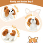 Ksabvaia Plush Saint Bernard Toy Puppy Electronic Interactive Dog - Walking, Barking, Tail Wagging, Stretching Companion Animal For Kids Toddlers