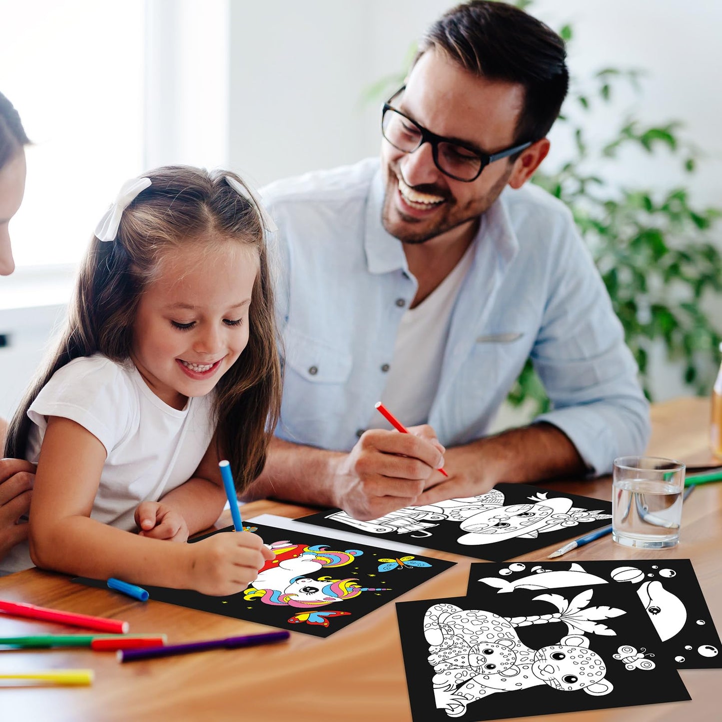 Zhanmai 24 Pack Velvet Coloring Posters - Fuzzy Animal Crafts for Kids, Multicolor, Model WOO-Zhanmai-3378, Perfect for Holiday Activities