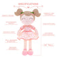 Gloveleya Personalized Doll With Your Name - Cute Pink Cherry Color Custom Soft Plush Doll For Girls Plush Doll Customized Gifts - Muñecas De Trapo Personalizadas Para Niñas