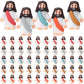 Sumind 50 Pcs Jesus Toys Original Design Mini Rubber Little Jesus Figurine To Hide And Seek Religious Party Favors Sunday School