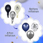 40Th Birthday Balloons Decorations, 15 Pcs Navy Blue Silver 40Th Happy Birthday Latex Inflatable Clear Confetti Balloon For Men Women 40 Anniversary Birthday Party Decor Indoor Outdoor Supplies12Inch