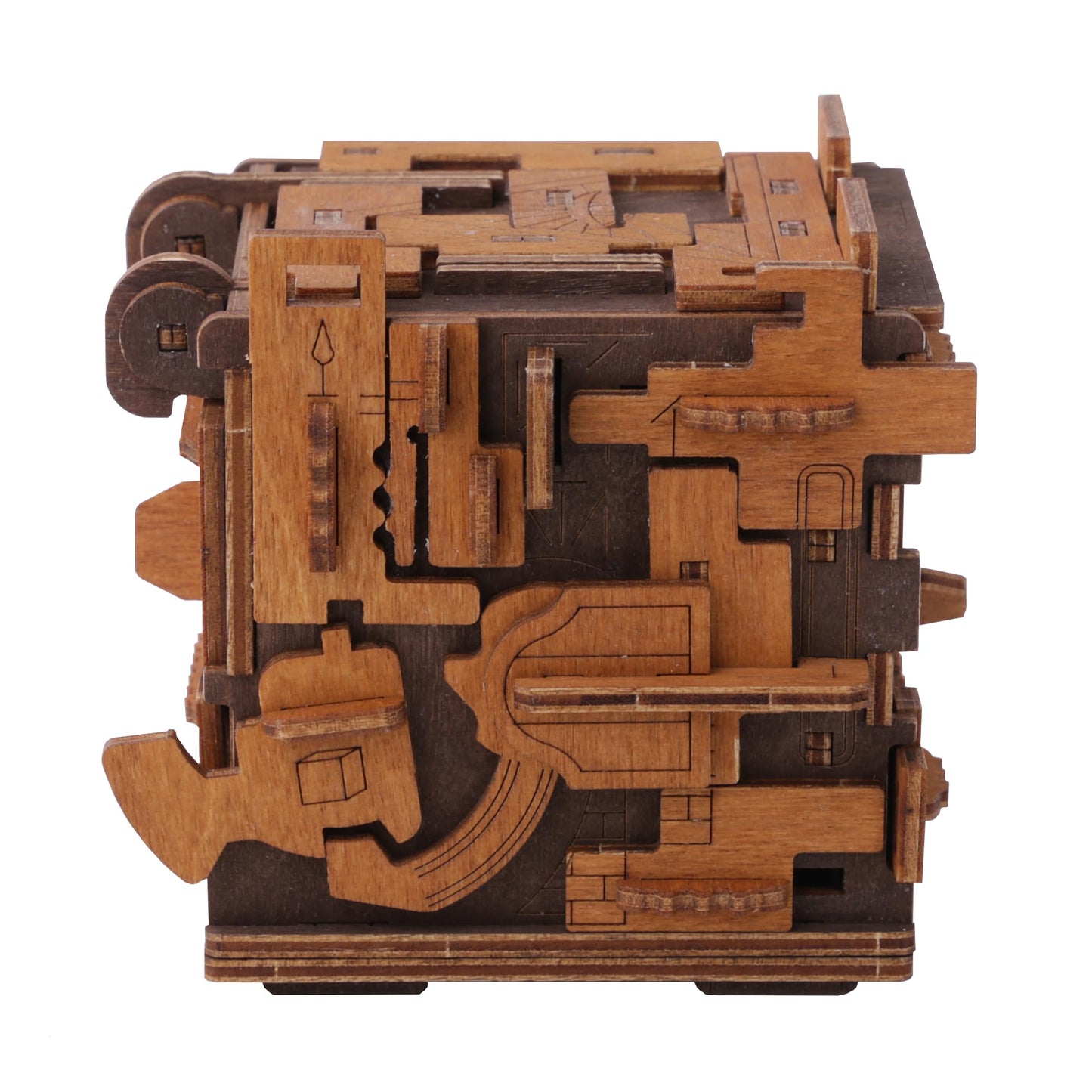 WOODEN.CITY Challenging Escape Room Puzzle Box - Hard Puzzle Box - Cluebox Escape Puzzle - Difficult Puzzle Box - 3D Escape Room Puzzle - Brain Teaser Gift Box - Escape Room Box - Steampunk Puzzle Box