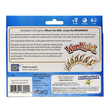 Set Wordspiel - Card Game - Make A Word Using Part Of The Word Before - Family Fun Game Night - For Ages 8+