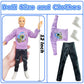 Chioldilly Interactive Family Toy Fun Action Figures Set, Imaginative Educational Family Doll Play, For Kids 3+(Editions A)