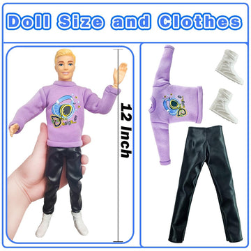 Chioldilly Interactive Family Toy Fun Action Figures Set, Imaginative Educational Family Doll Play, For Kids 3+(Editions A)