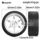 Chanjorlin 1/10 On Road Tires and Aluminum Wheels 12mm Hex RC Rally Racing Tyres OD 2.56'' for Tamiya TT01 TT02 XV01 TA06 A959 P