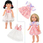 Sotogo 11 Sets American Wellie Doll Clothes Outfits Dresses Pajamas Swimsuit, Girl Wishers Doll Clothes Fit For 14 To 14.5 Inch Dolls