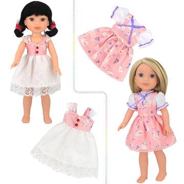 Sotogo 11 Sets American Wellie Doll Clothes Outfits Dresses Pajamas Swimsuit, Girl Wishers Doll Clothes Fit For 14 To 14.5 Inch Dolls
